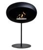 Minimalistic bio fireplace ideal for sleek, industrial aesthetics - Slim pole