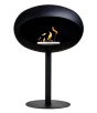 Minimalistic bio fireplace ideal for sleek, industrial aesthetics - Thick pole